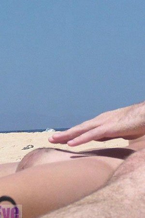 Caught handjob at nudist beach