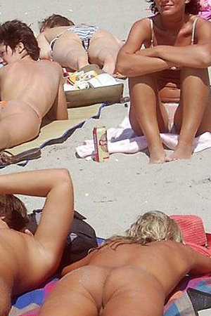 Exclusive photos and videos from nudist beach