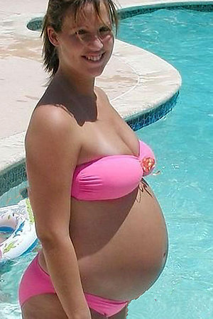 Sexy naturist preggos sunbathing on nudist beach